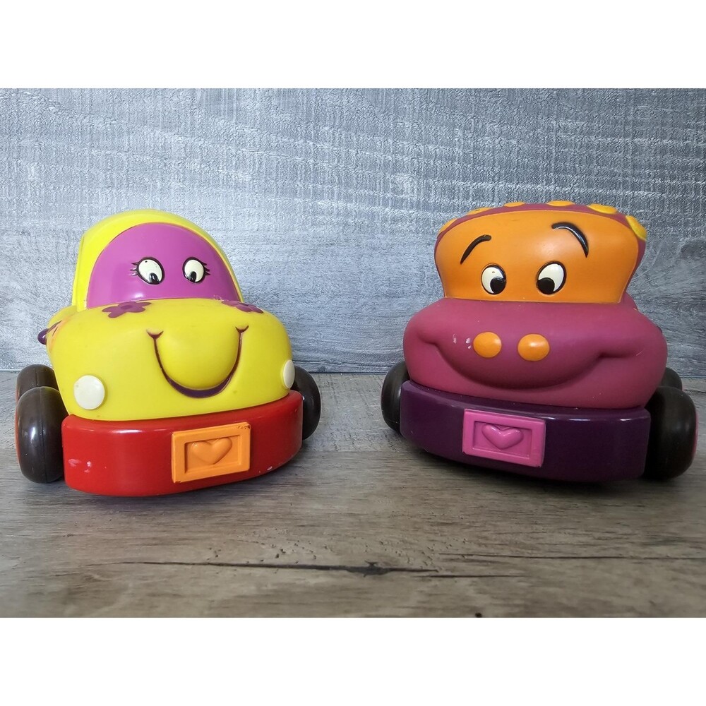 Chunky Cars Pull Back and Go- Just B You Pickup Truck Lot Of 2 Beetle Bug Car